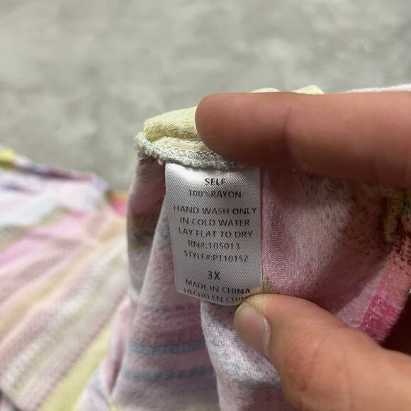 Savanna Jane Women's Multicolor Floral Embroidered Sleeveless Blouse Size 3X - Picture 7 of 7